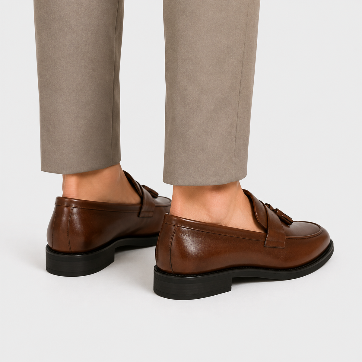 Leonides | Tassel Loafers with Low Block Heels