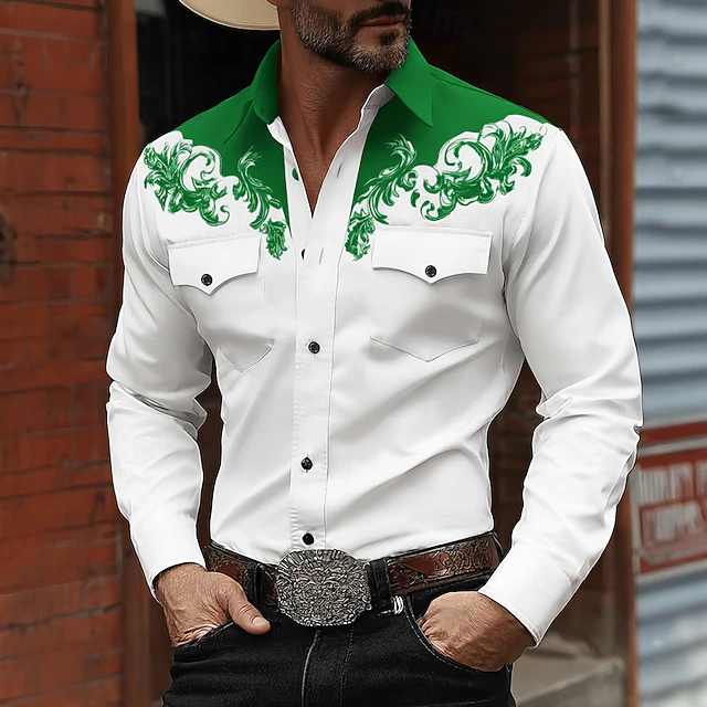 Leif | Western Embroidered Long Sleeve Shirt