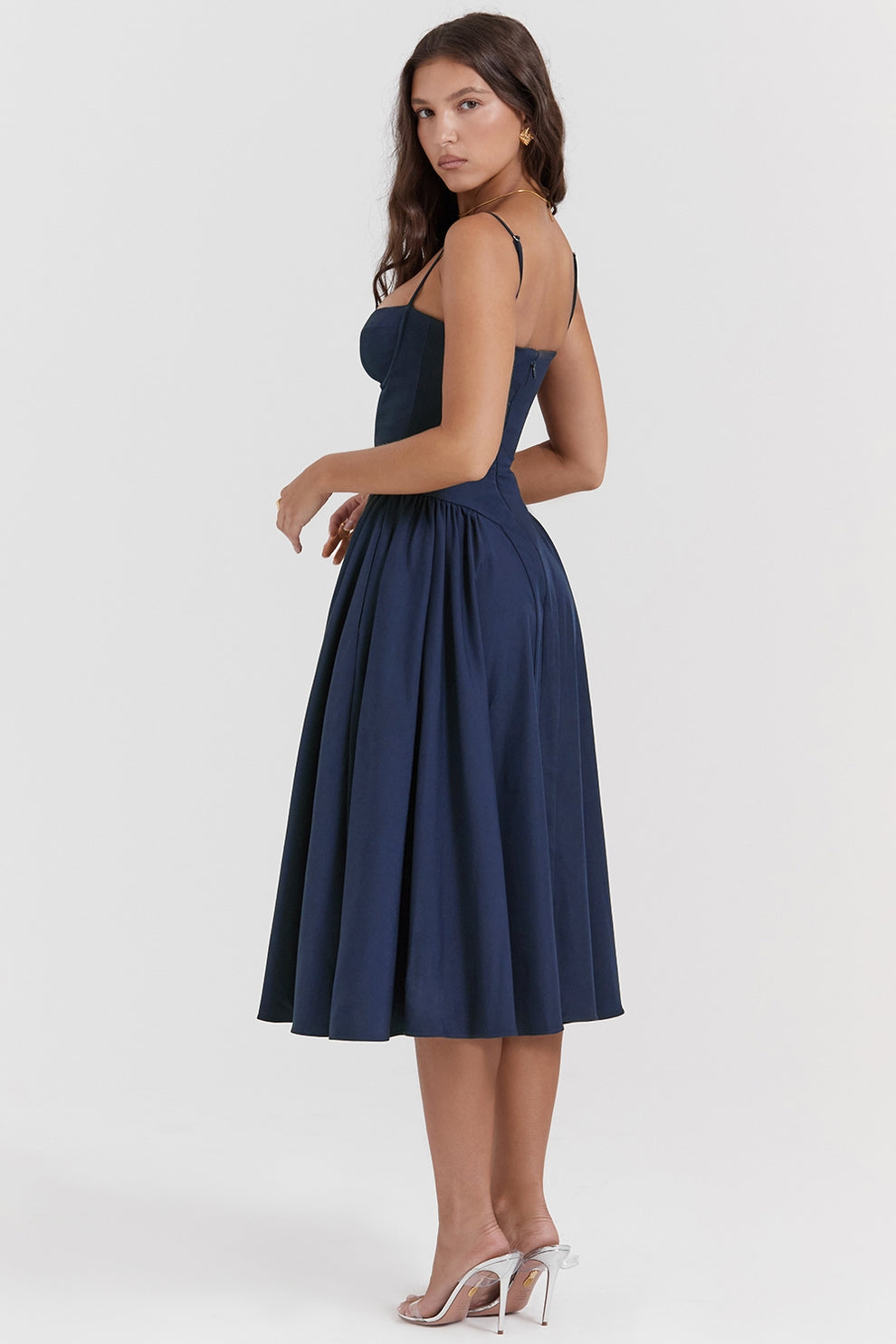 Maissa | Midi Dress with Sweetheart Neckline