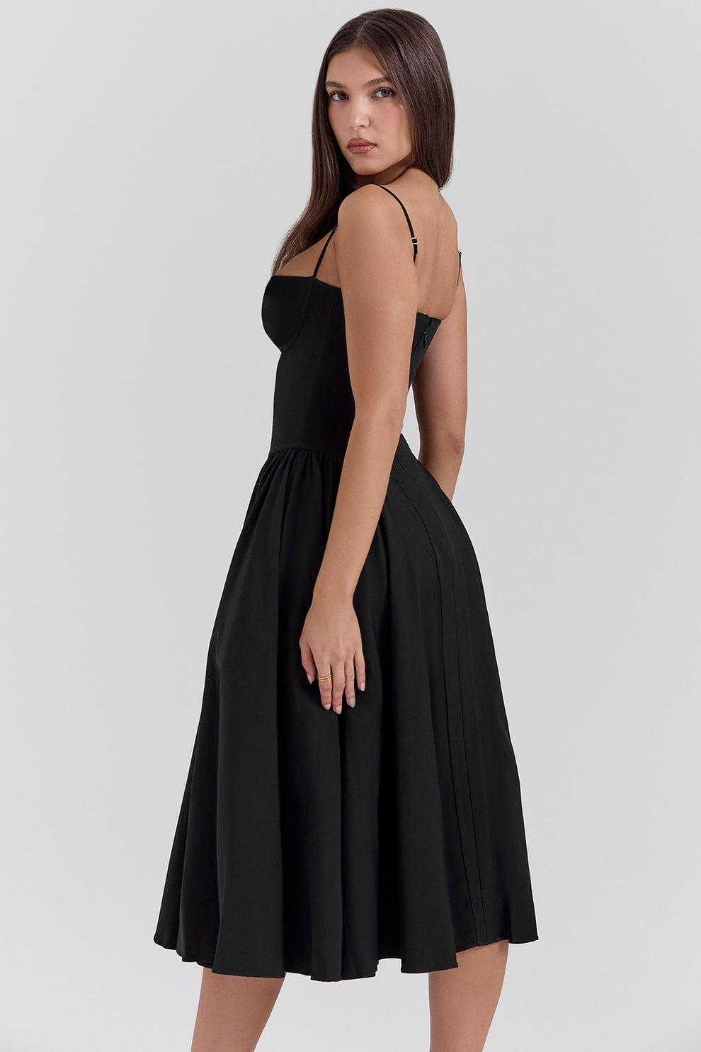 Maissa | Midi Dress with Sweetheart Neckline