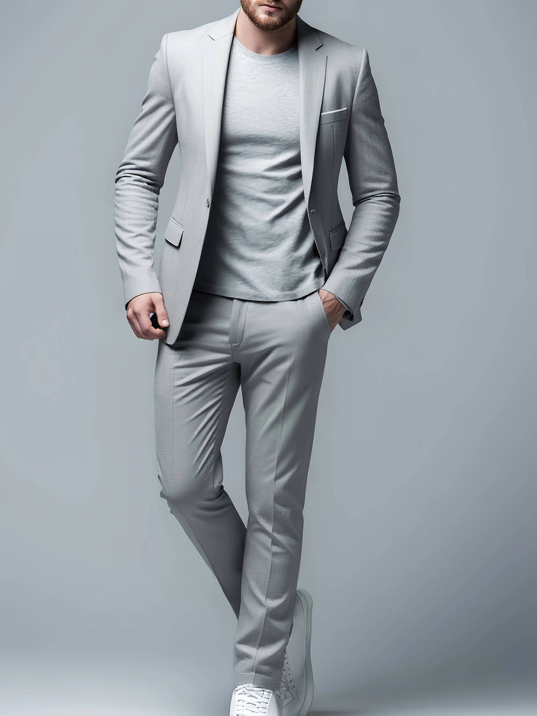 Steven | Suit Jacket with Notched Lapels and Slim Trousers
