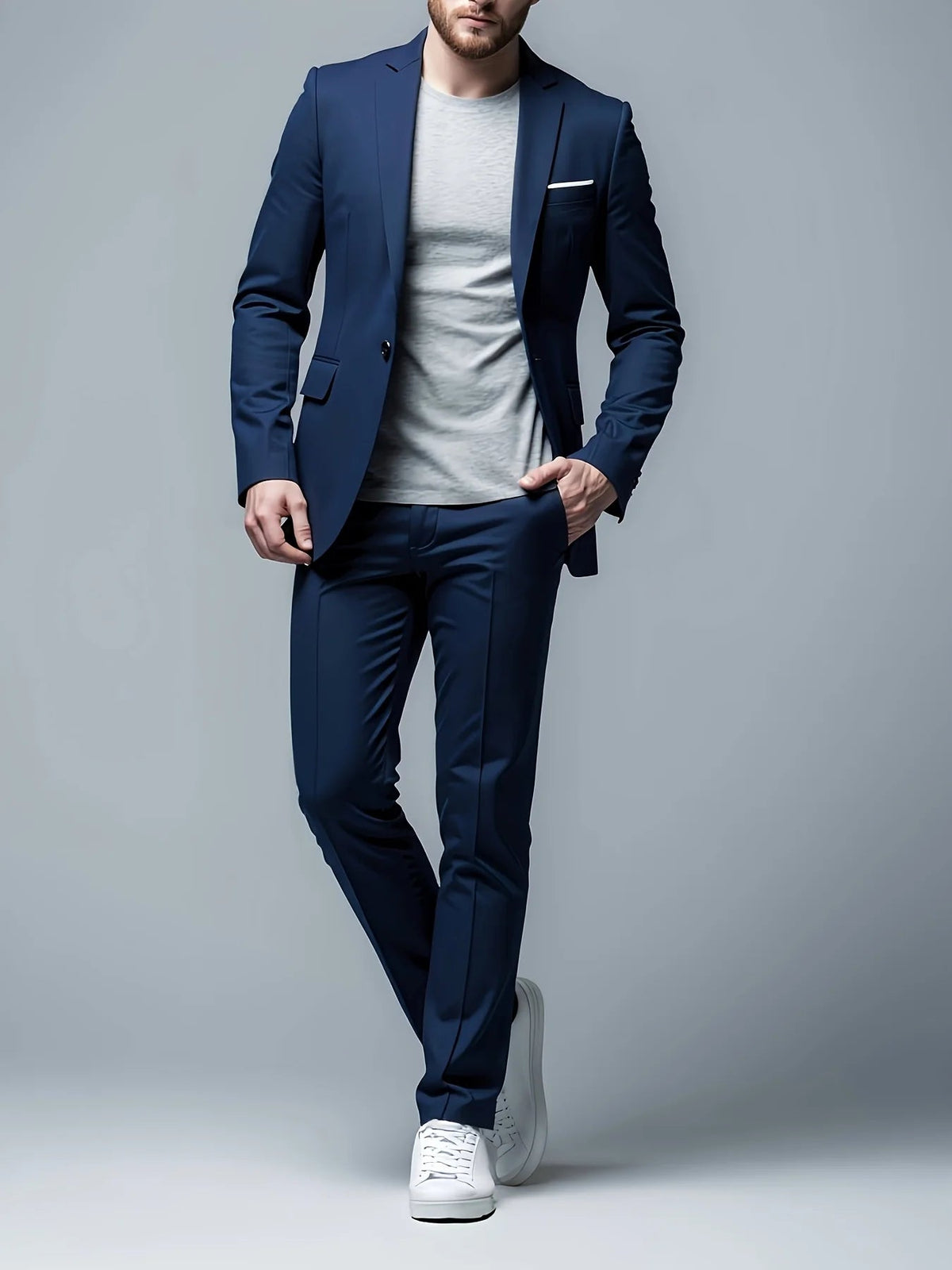 Steven | Suit Jacket with Notched Lapels and Slim Trousers