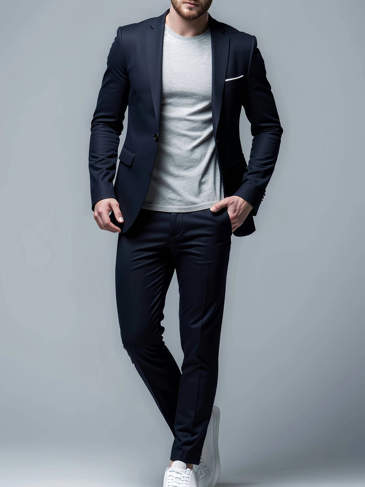 Steven | Suit Jacket with Notched Lapels and Slim Trousers
