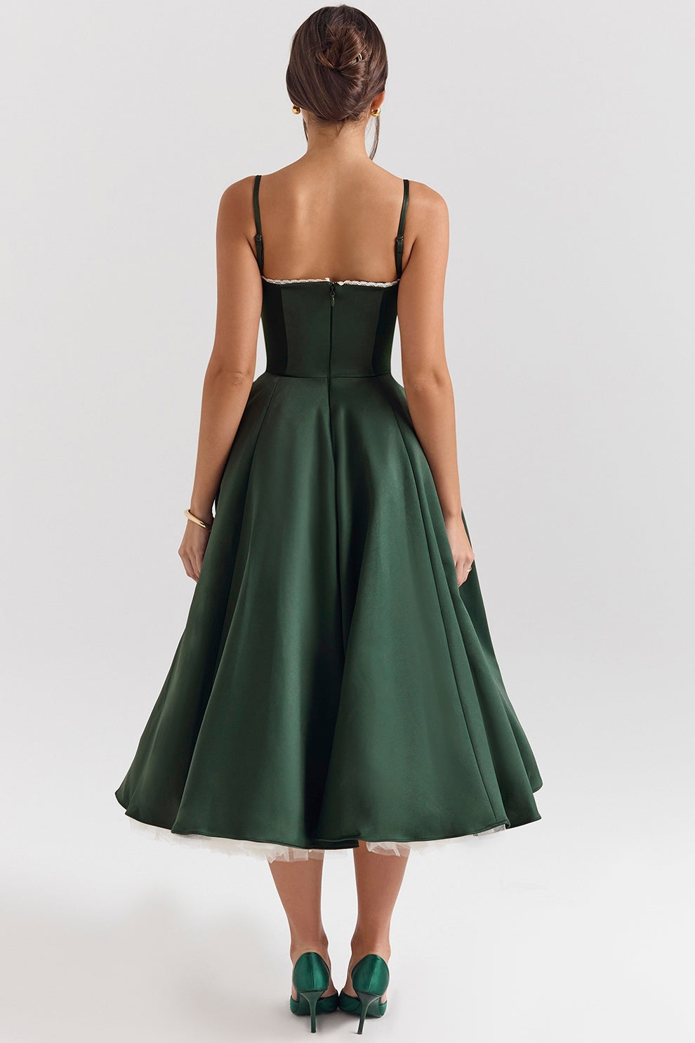 Arestina | Strappy Tulle Midi Dress
