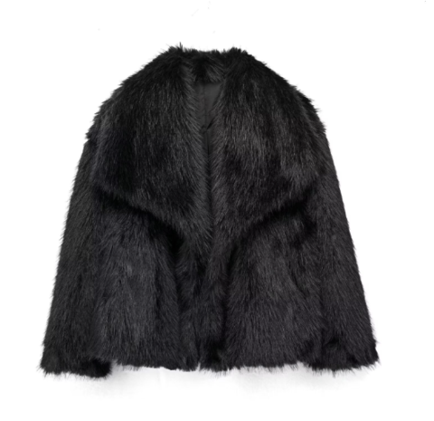 Nicky | Cropped Jacket with Plush Collar