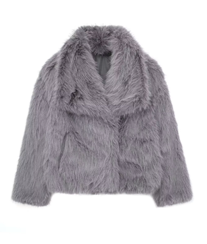 Nicky | Cropped Jacket with Plush Collar