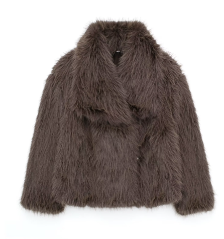 Nicky | Cropped Jacket with Plush Collar