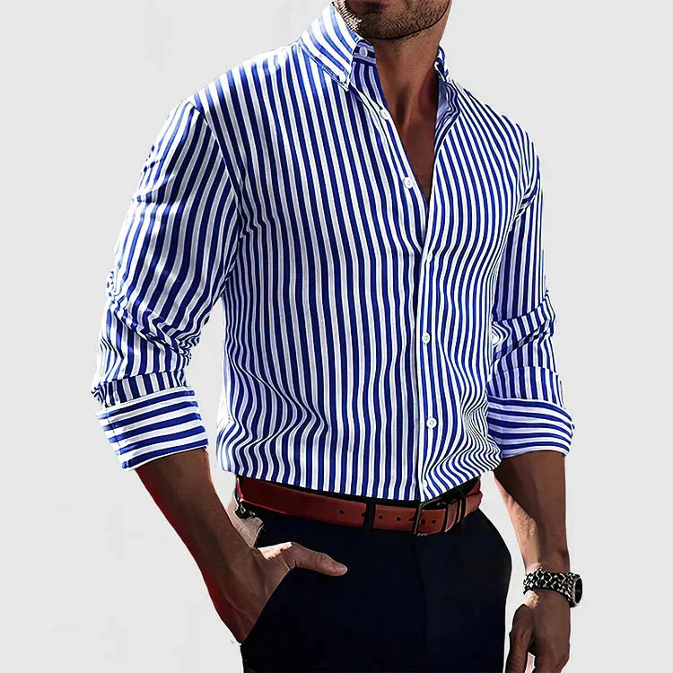 Mormon | Striped Long Sleeve Mens Shirt