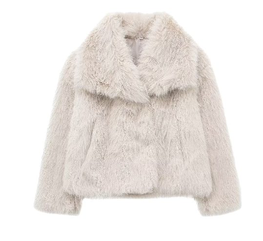 Nicky | Cropped Jacket with Plush Collar