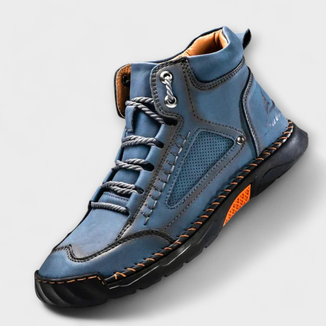 VardenRidge | Lace-Up Ankle Boots with Contrast Stitching