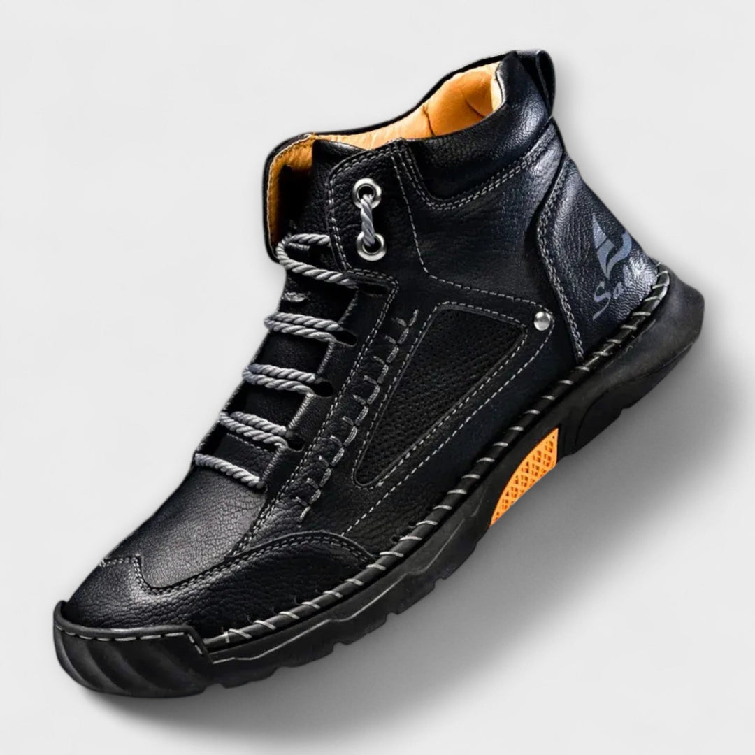 VardenRidge | Lace-Up Ankle Boots with Contrast Stitching