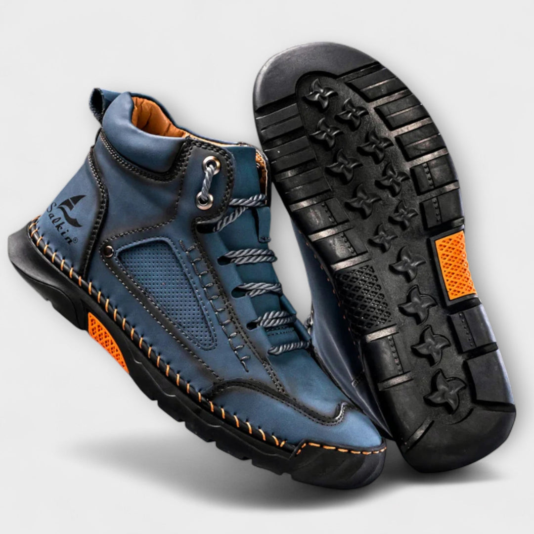VardenRidge | Lace-Up Ankle Boots with Contrast Stitching