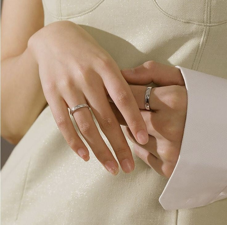 Mollie | Mountain Wave Promise Rings Set
