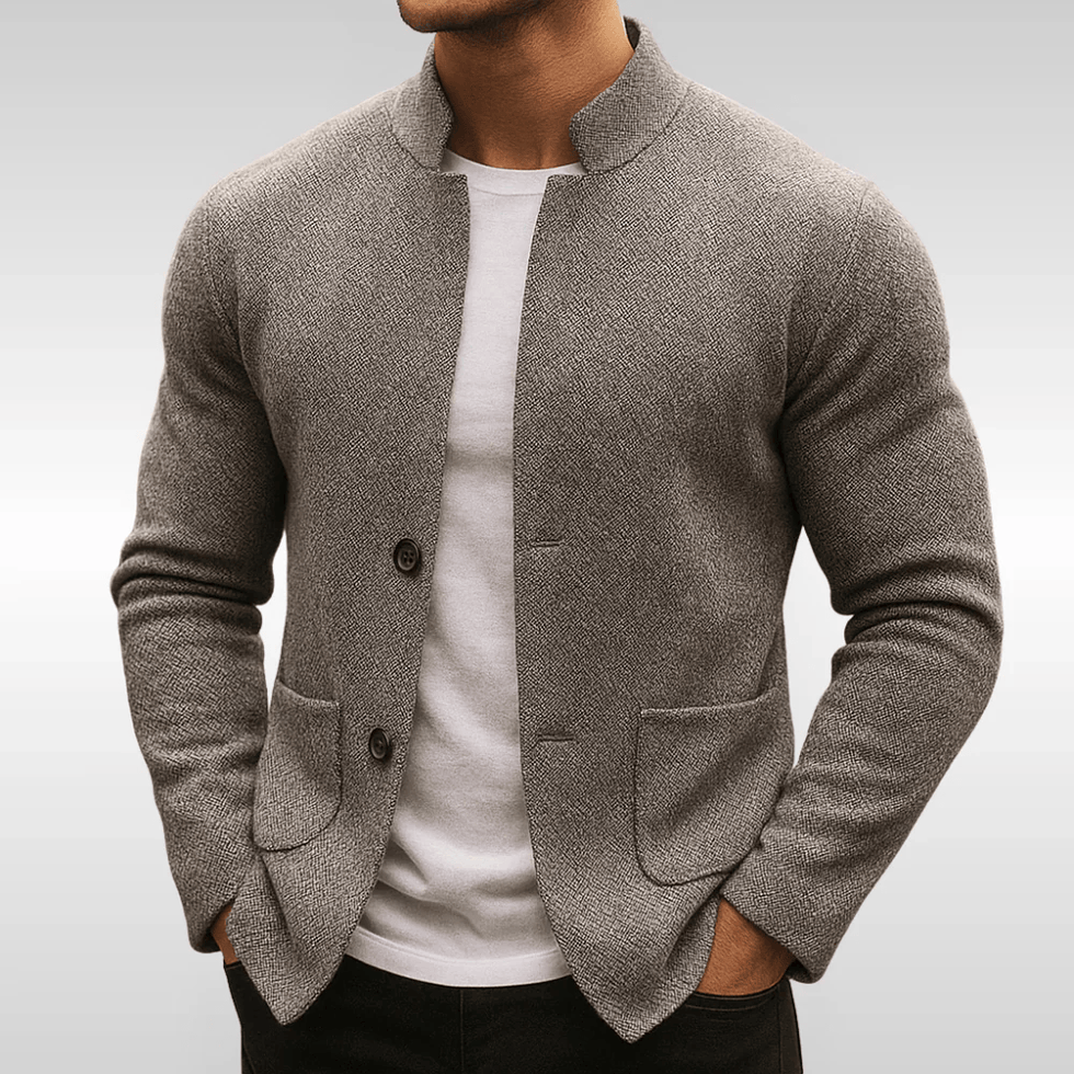 Sverker | Knitted Button Cardigan Jacket