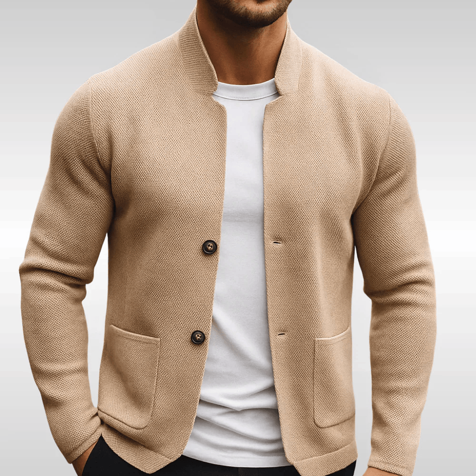 Sverker | Knitted Button Cardigan Jacket