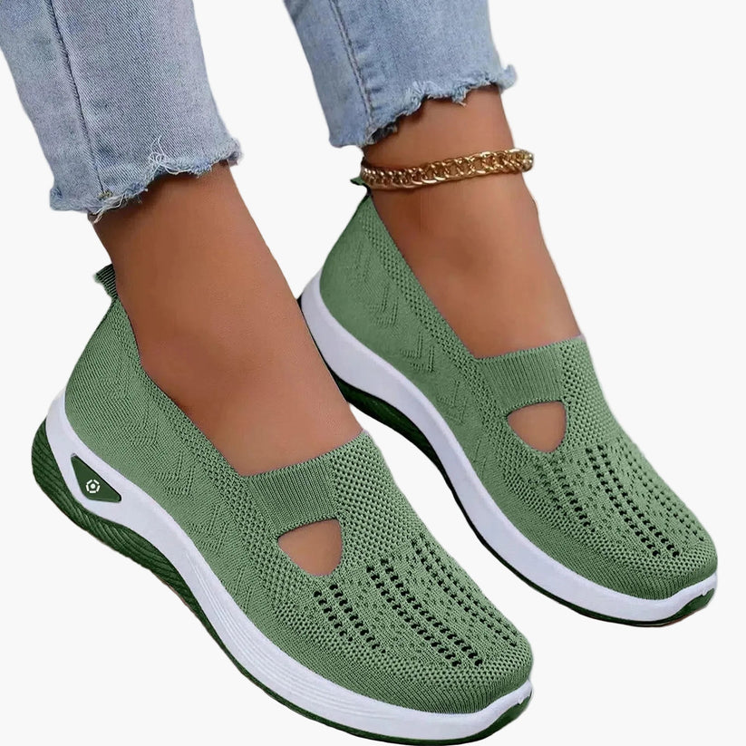Pauline | Slip-On Knit Sneakers with Cutout Design