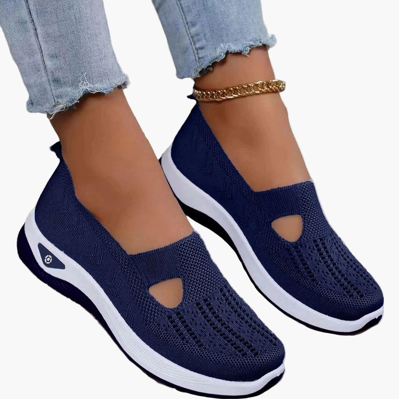 Pauline | Slip-On Knit Sneakers with Cutout Design