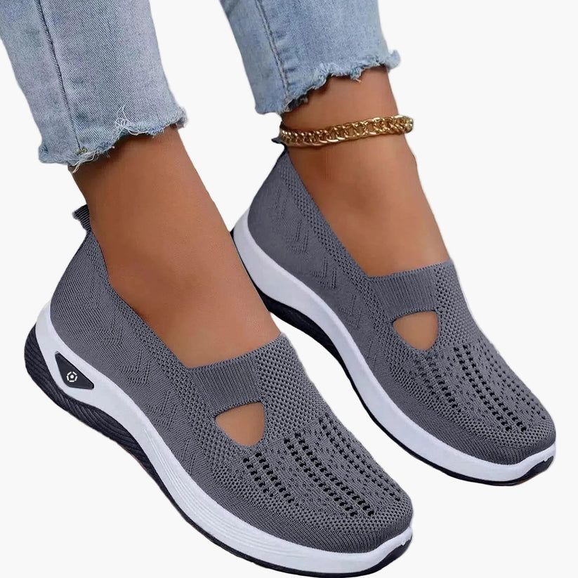 Pauline | Slip-On Knit Sneakers with Cutout Design