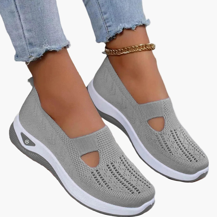 Pauline | Slip-On Knit Sneakers with Cutout Design