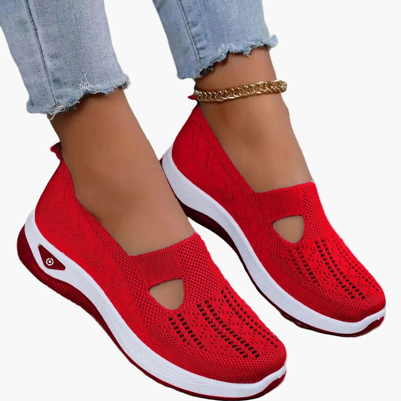 Pauline | Slip-On Knit Sneakers with Cutout Design