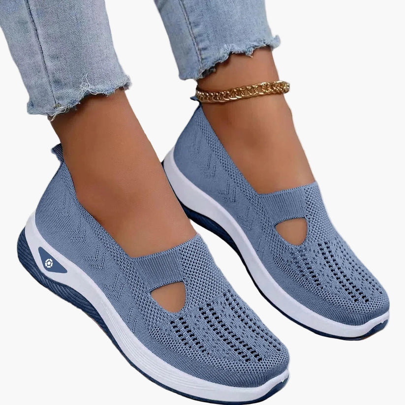 Pauline | Slip-On Knit Sneakers with Cutout Design