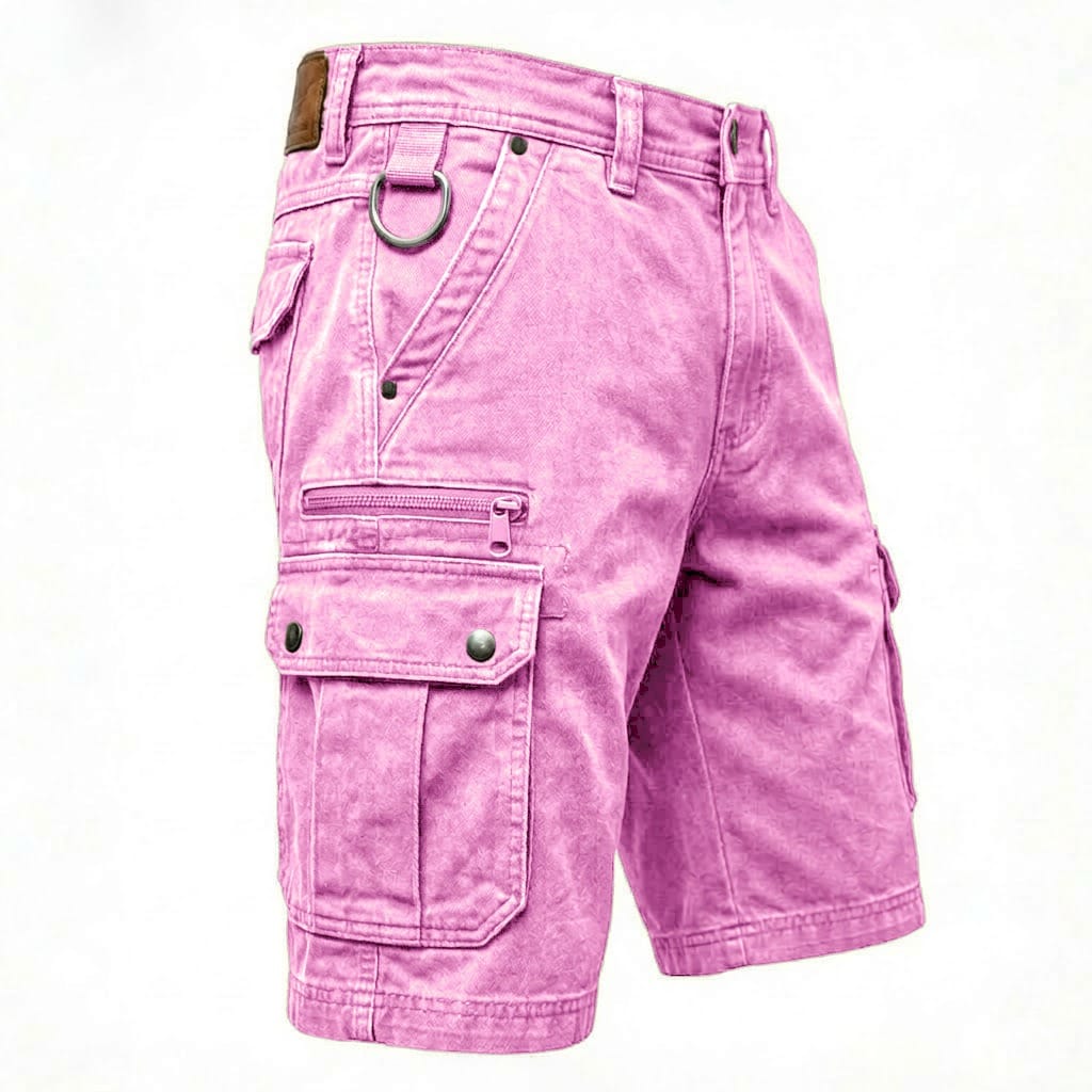Pezeshkian | Cargo Shorts Washed Denim Style Pockets