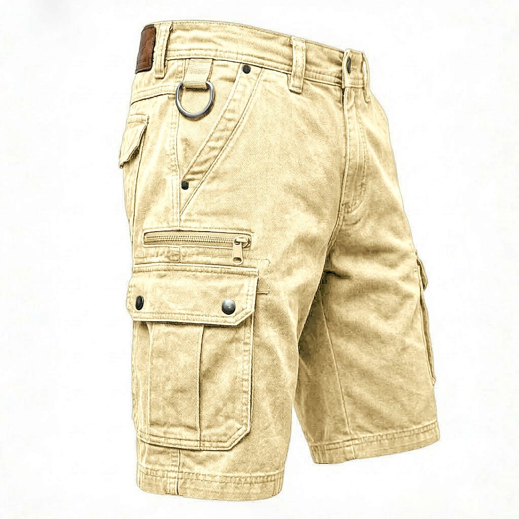 Pezeshkian | Cargo Shorts Washed Denim Style Pockets