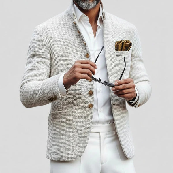 Artjom - Textured High Collar Casual Jacket