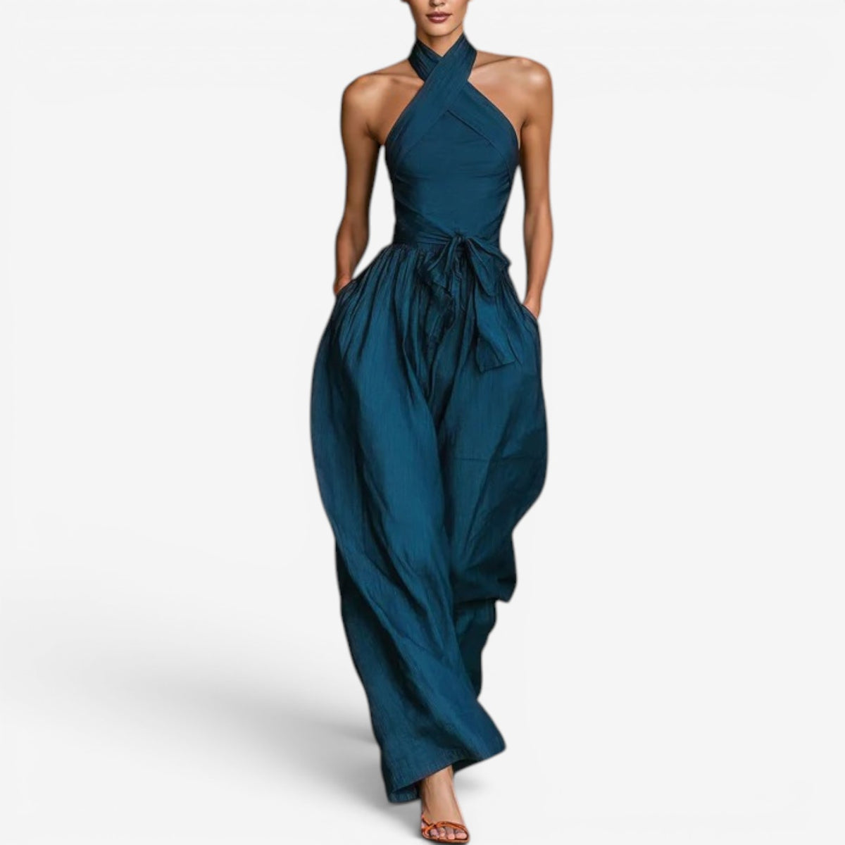 Nicholen - Wide Leg Sleeveless Jumpsuit