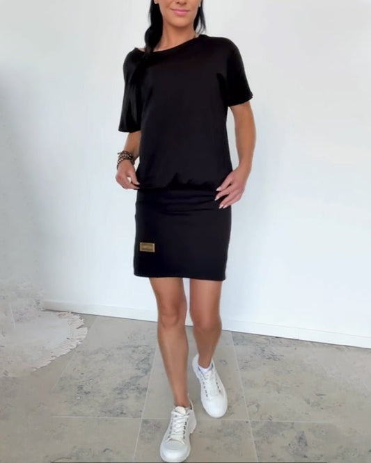 Phuthi - Short Sleeve Stretch T Shirt Dress