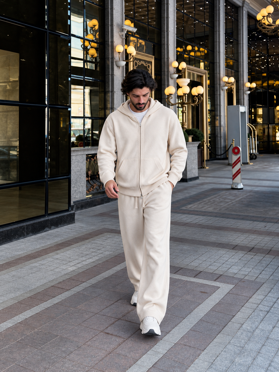 Jonathan | Tracksuit with Zip Hoodie and Straight Trousers
