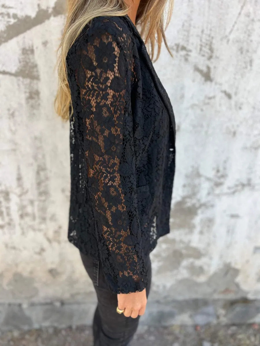 Naemi - Lace Blazer Open Front Long Sleeve