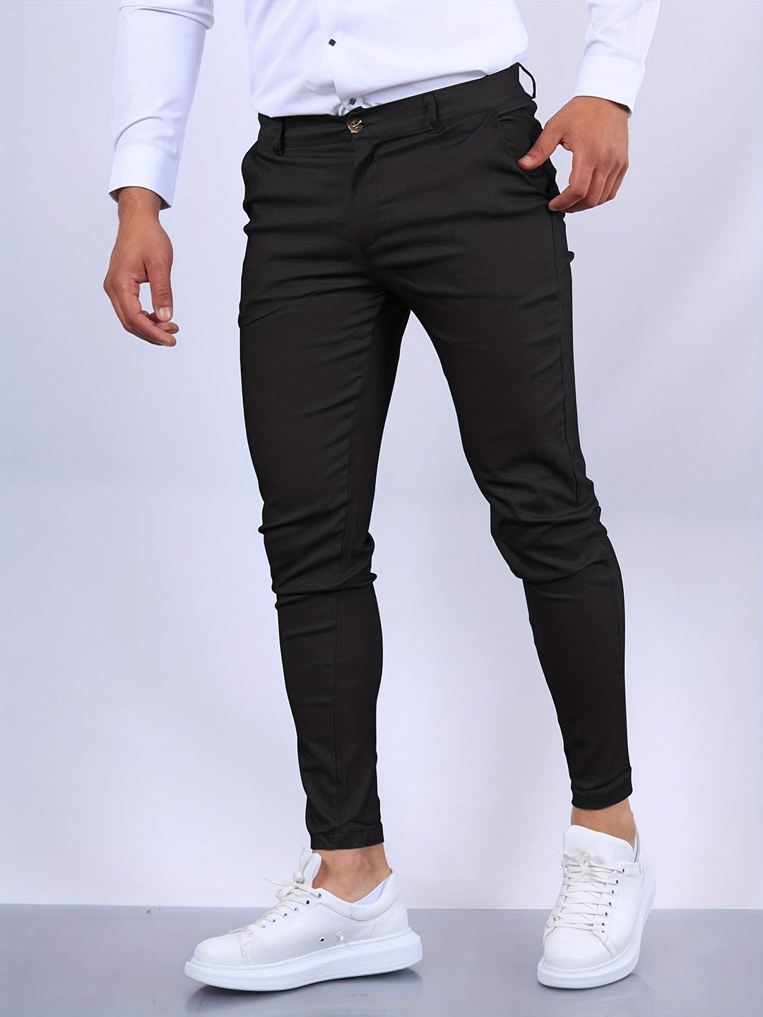 Abram | Skinny Fit Ankle Length Trousers
