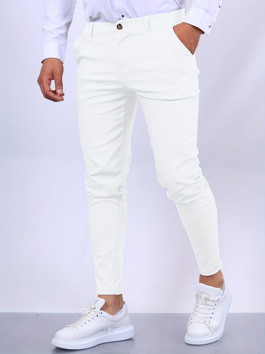 Abram | Skinny Fit Ankle Length Trousers
