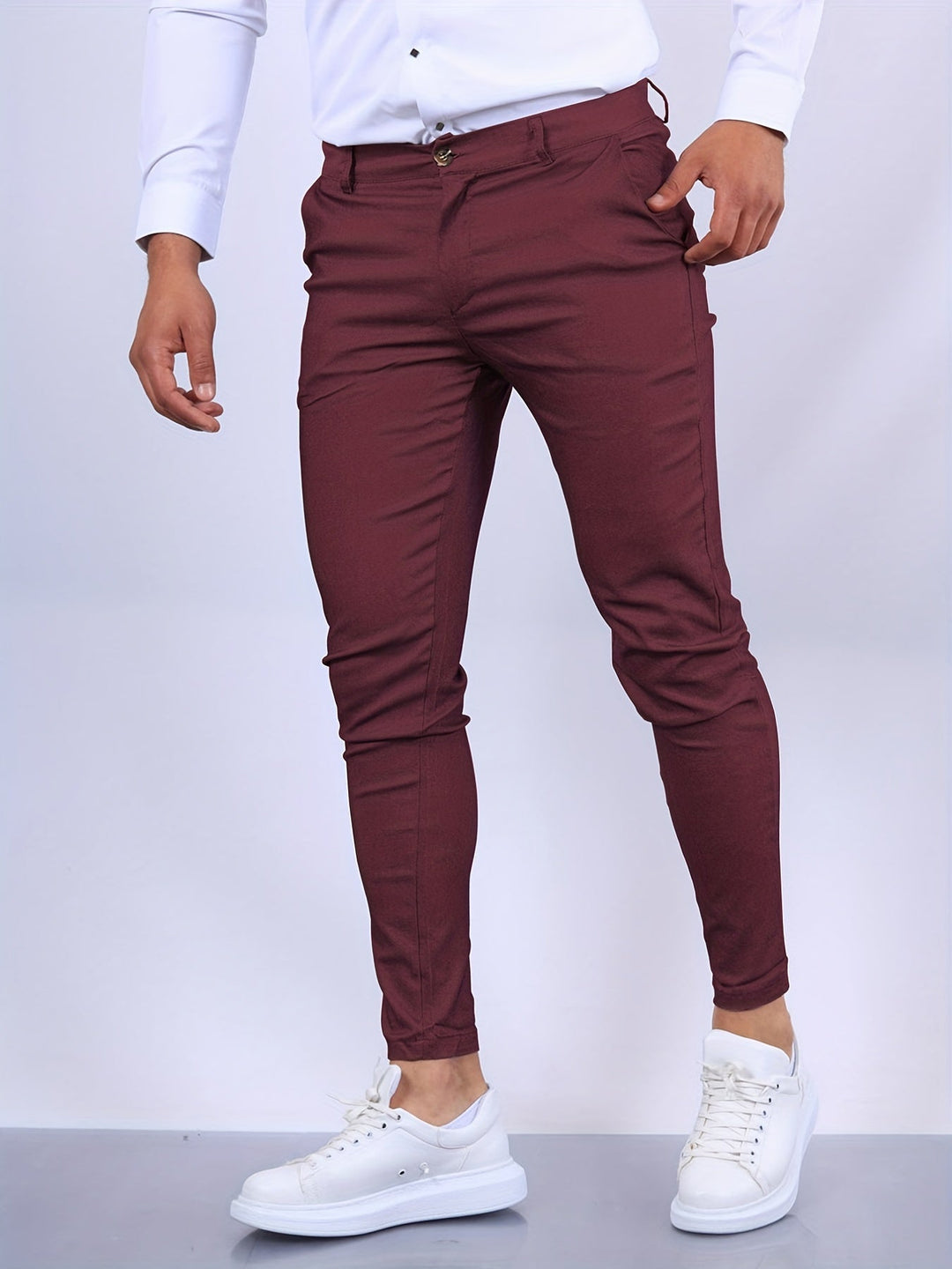 Abram | Skinny Fit Ankle Length Trousers