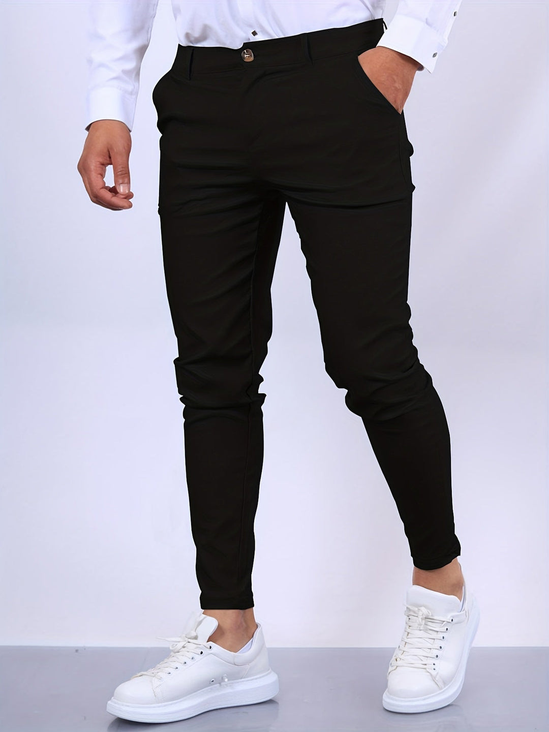 Abram | Skinny Fit Ankle Length Trousers
