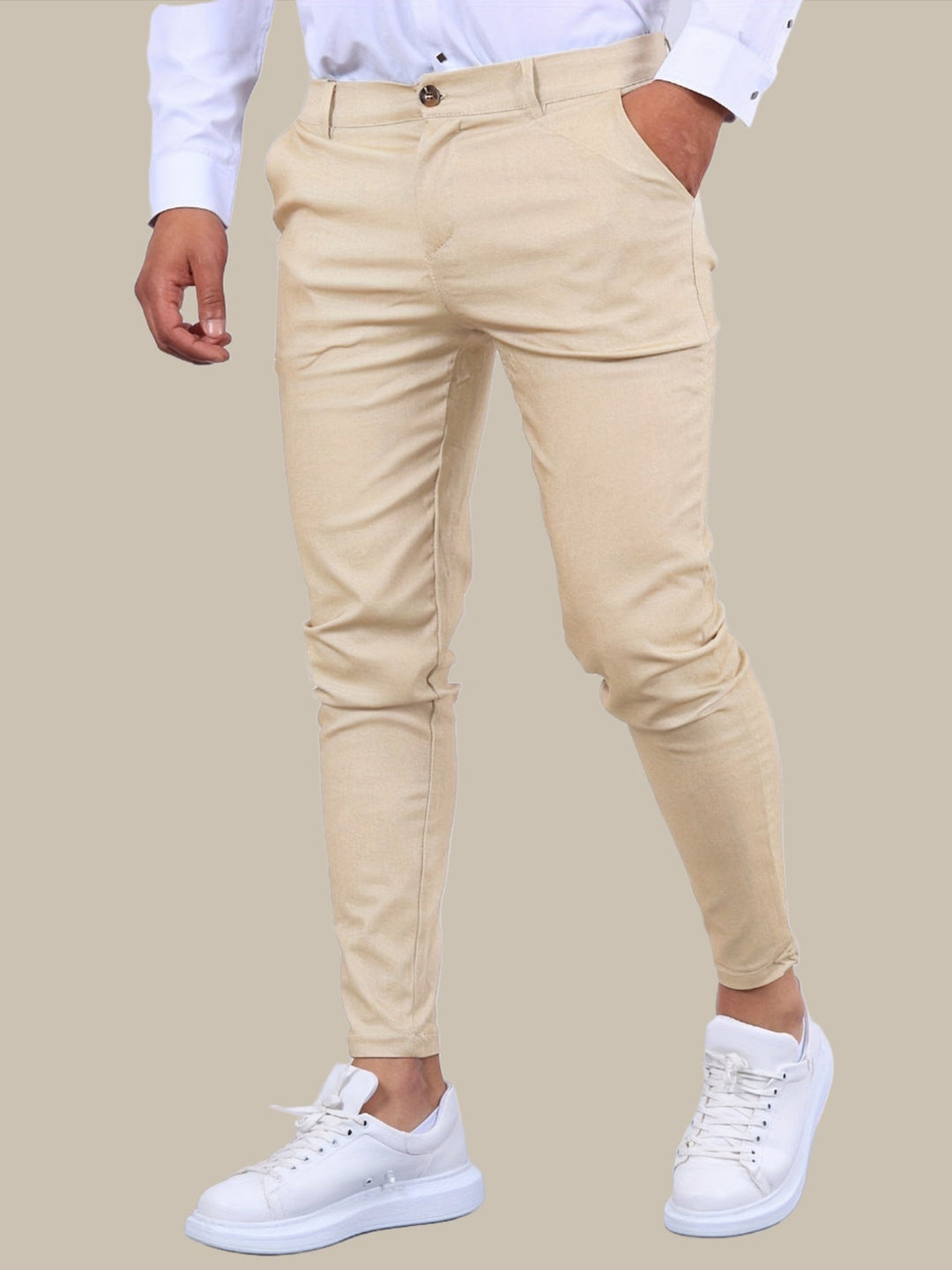 Abram | Skinny Fit Ankle Length Trousers