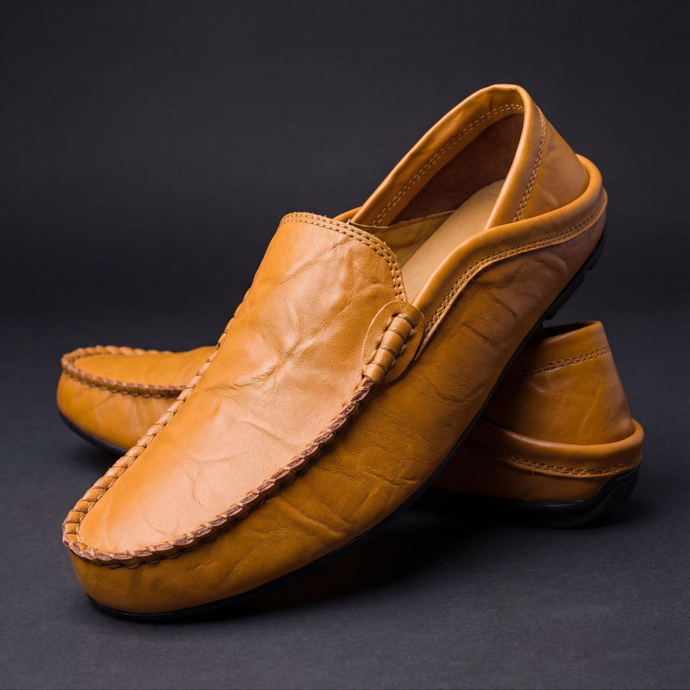Royt | Leather Slip-On Moccasin Loafers