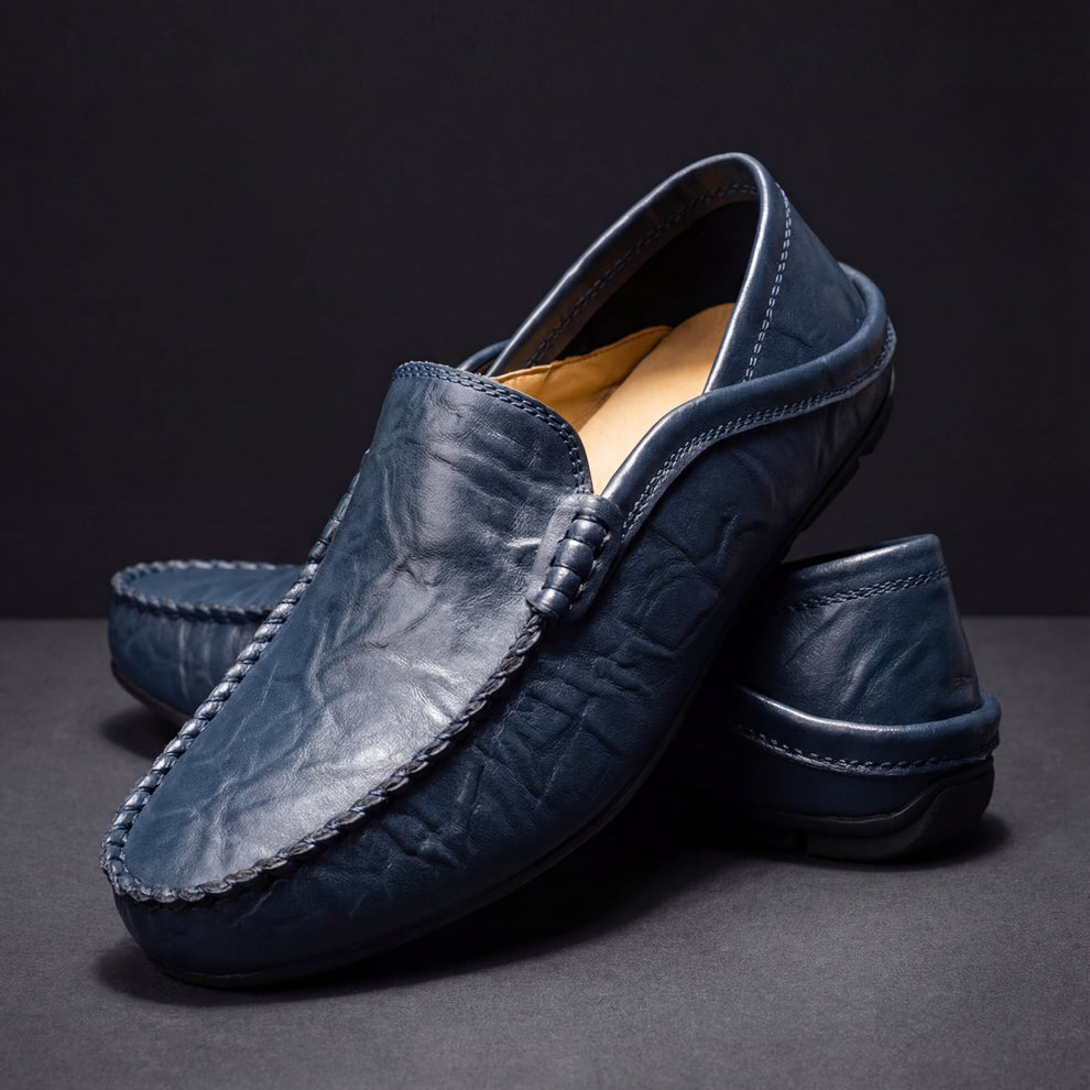Royt | Leather Slip-On Moccasin Loafers