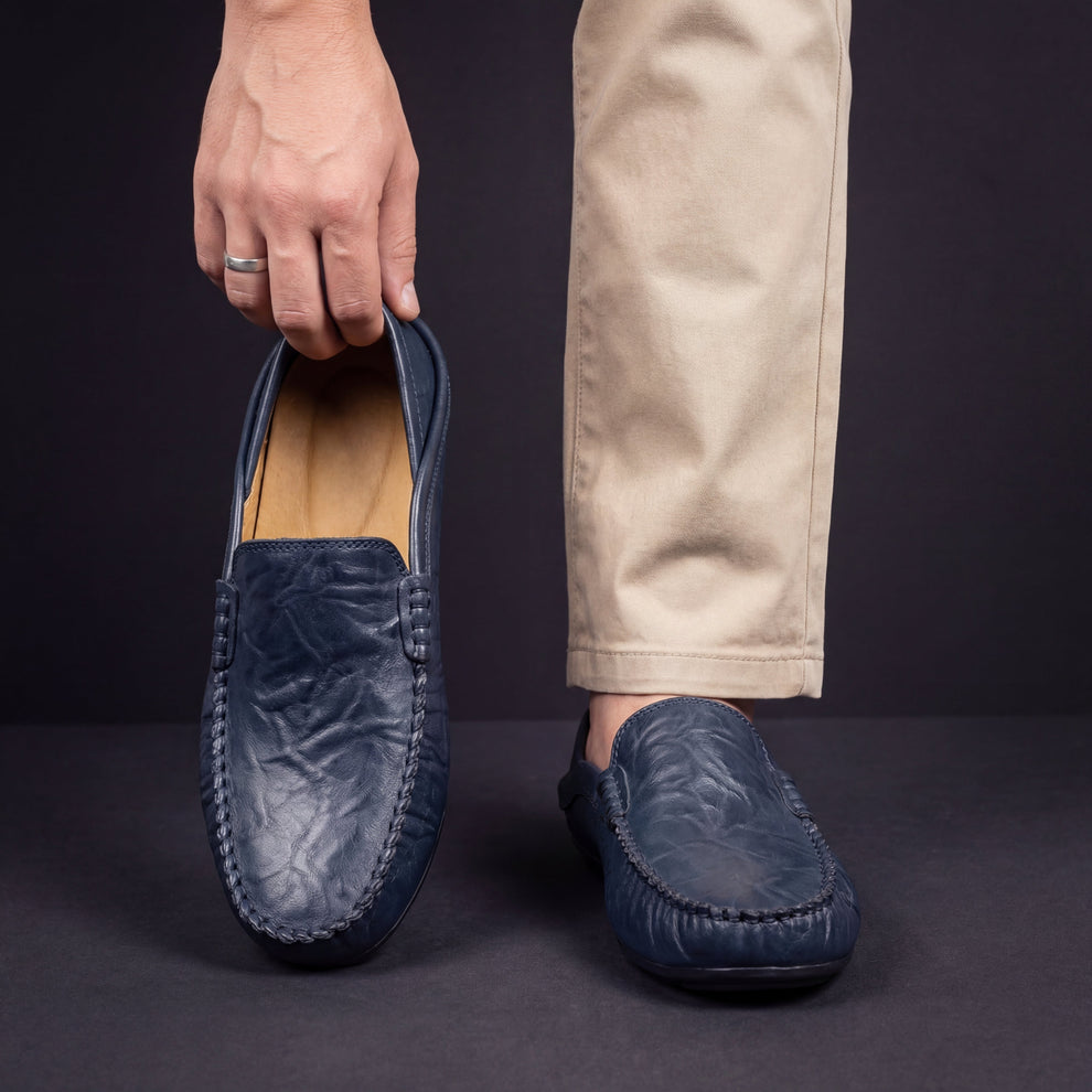 Royt | Leather Slip-On Moccasin Loafers