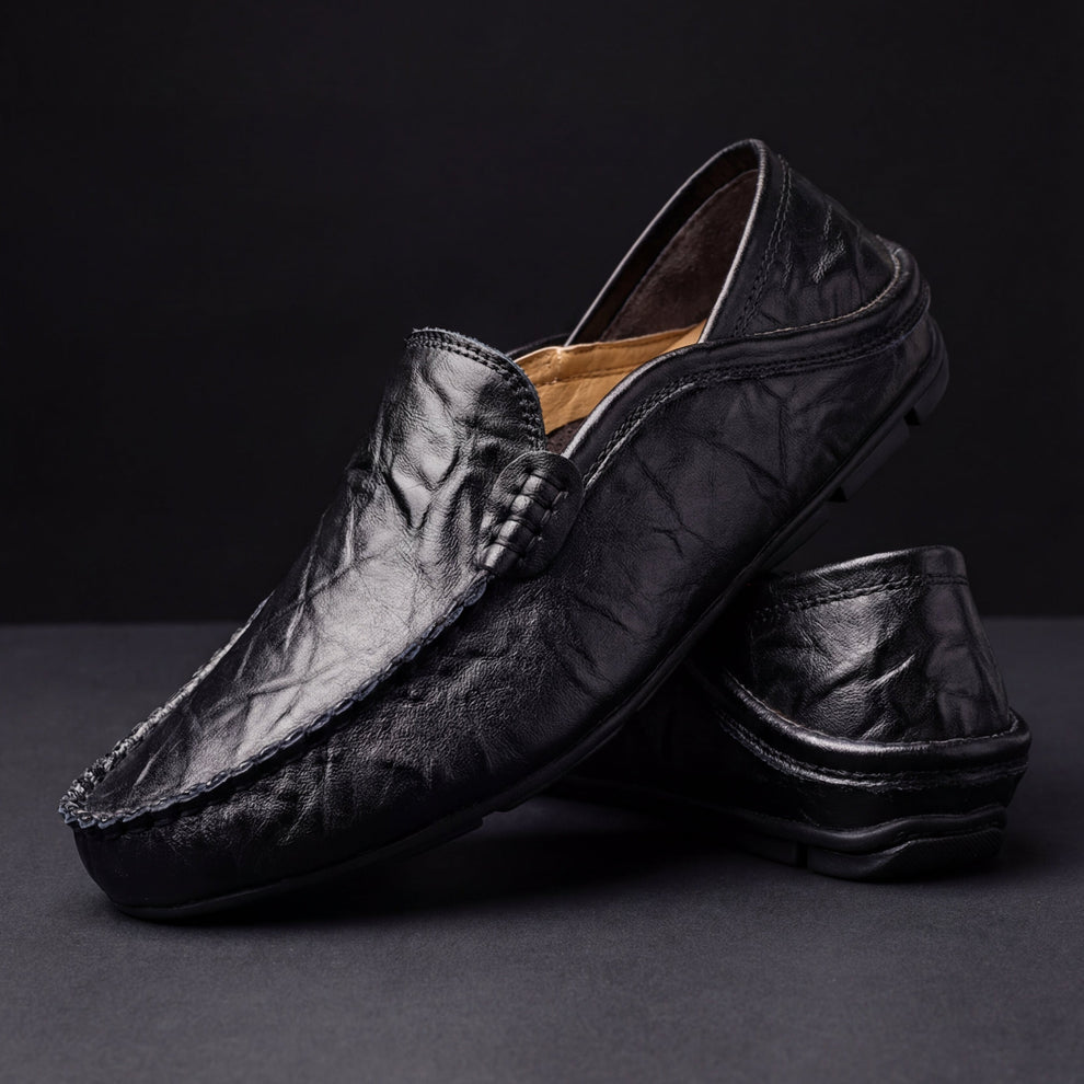 Royt | Leather Slip-On Moccasin Loafers