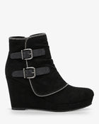 Jacinta | Ankle Boots With Wedge Heel and Buckles