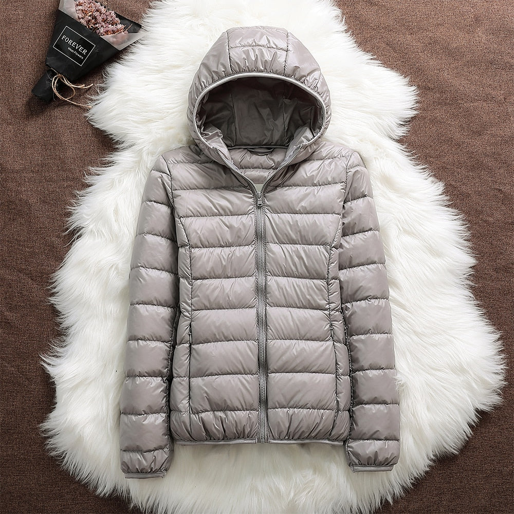 Manuela | Puffer Jacket with Hood and Duck Down
