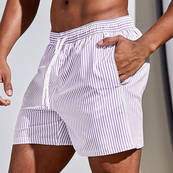Nazif | Striped Drawstring Relaxed-Fit Lightweight Summer Shorts