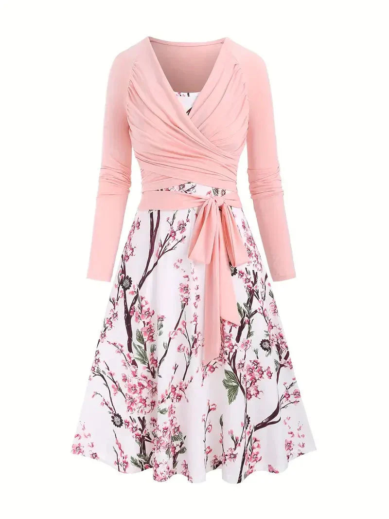 Becci | Floral Print Wrap Midi Dress