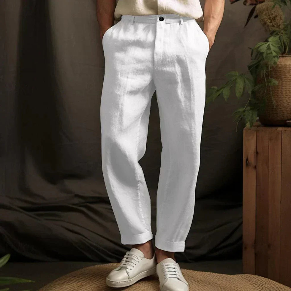 Derik | Tapered Fit Casual Ankle Length Trousers