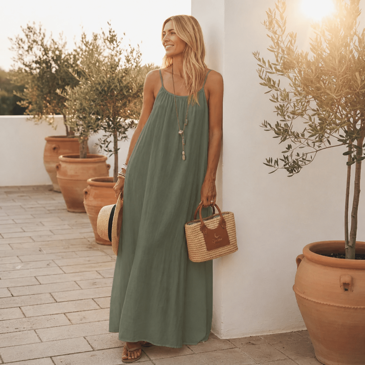 Diandra | Sleeveless Scoop Neck Maxi Dress