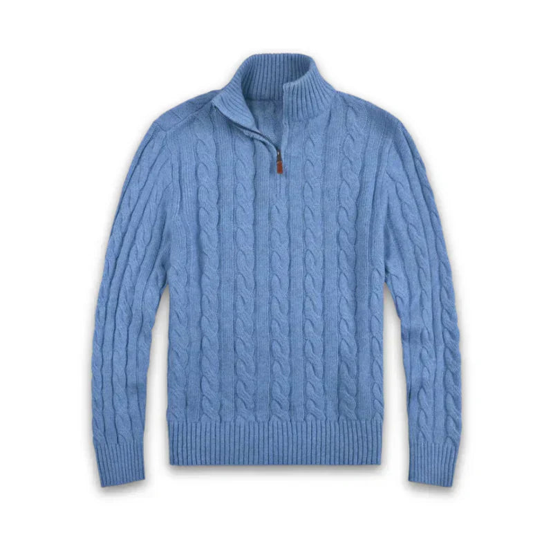 Billings | Half Zip Cable Knit Jumper