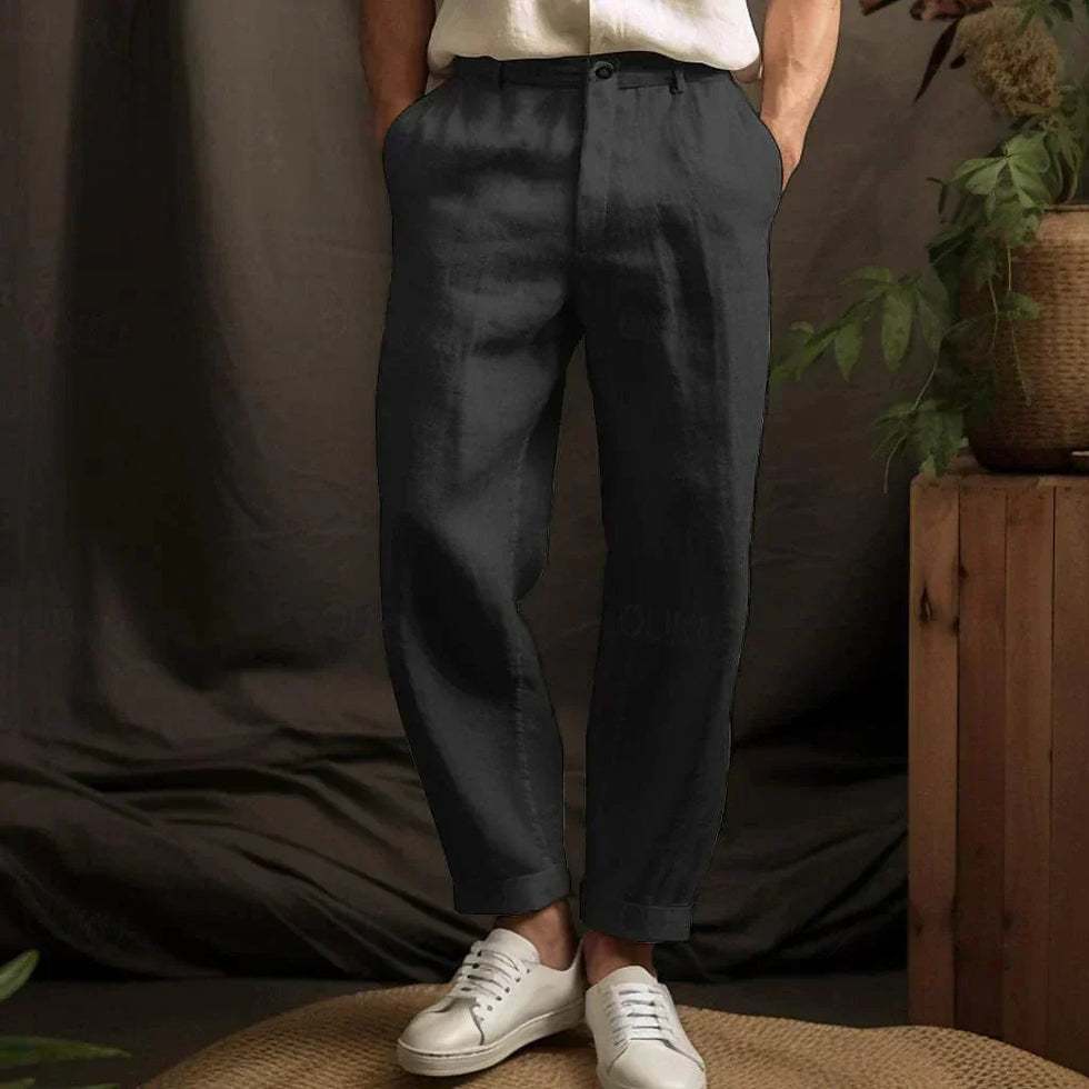Derik | Tapered Fit Casual Ankle Length Trousers