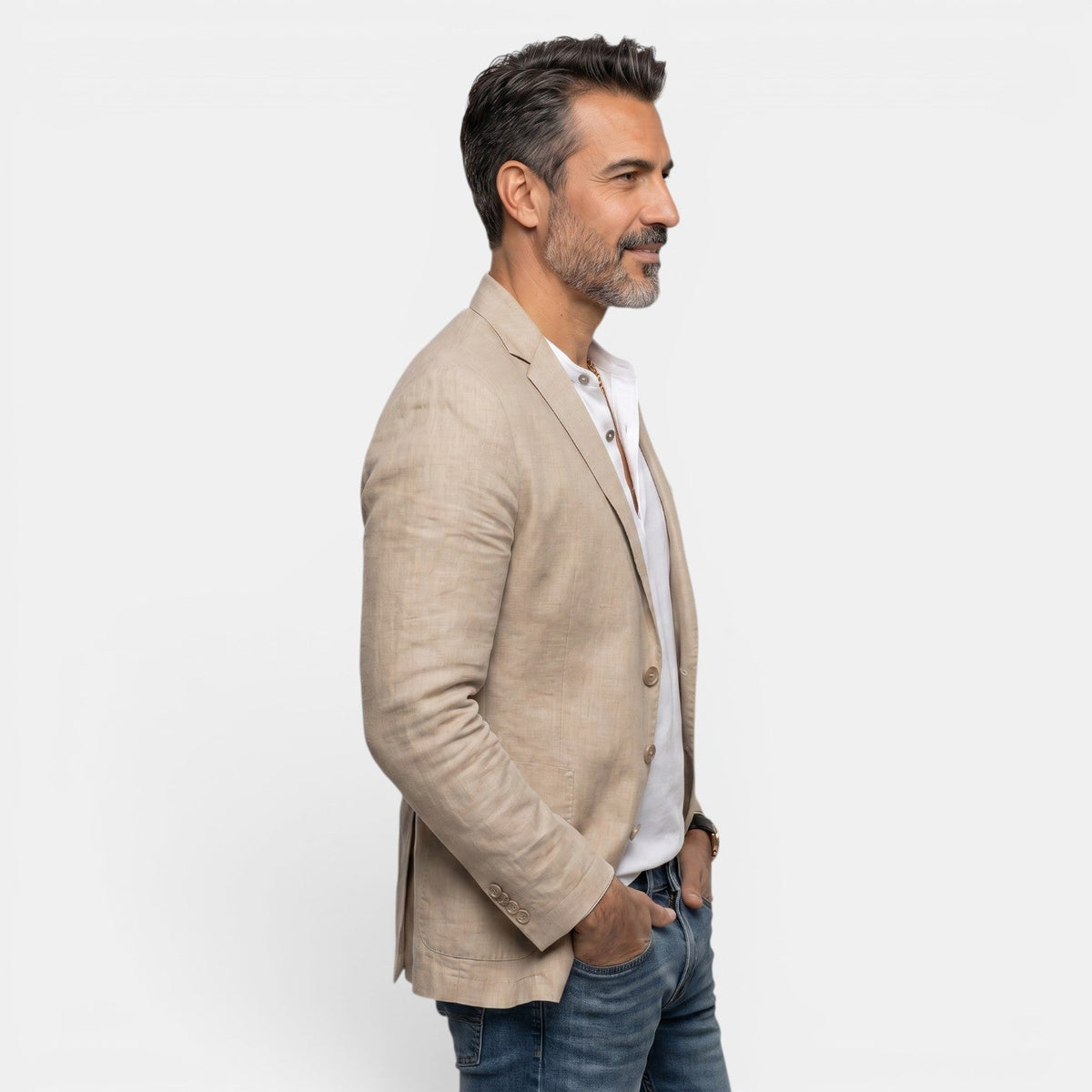 Faulkner | Blazer with Notched Lapels and Patch Pockets